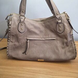 Jessica Simpson Selena E/W Taupe Faux Leather Hobo Tote Handbag